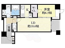 プライムアーバン堺筋本町 2Kの間取図画像