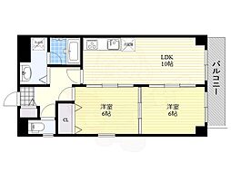 フォレスト真田山 2LDKの間取図画像