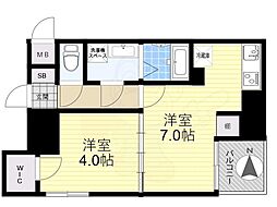 S-RESIDENCE堺筋本町Uno 1DKの間取図画像