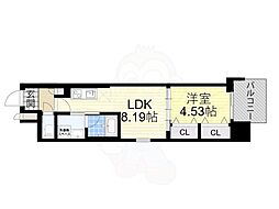 レオングラン本町橋 1LDKの間取図画像