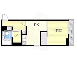 エルデ大手前 1DKの間取図画像