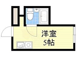 ラパンジール天王寺 ワンルームの間取図画像