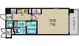 ジュネーゼグラン心斎橋東 1Kの間取図画像