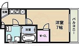 セレニテ日本橋EST 1Kの間取図画像