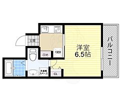 WORLDEYE大阪城EASTADVANCE 1Kの間取図画像