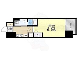 レオンコンフォート谷町六丁目 1Kの間取図画像