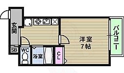 ARIOURA日本橋 1Kの間取図画像