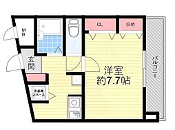 中山寺ビル 1Kの間取図画像