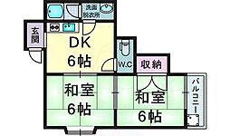 メゾン21 2DKの間取図画像