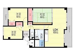 カーサドゥテソロ 3LDKの間取図画像