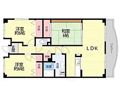 マンショングレース 3LDKの間取図画像
