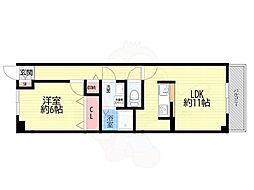 エクセラン 1LDKの間取図画像