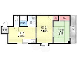 ダイアマンション 2DKの間取図画像