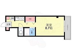 加茂ローゼンハイム ワンルームの間取図画像