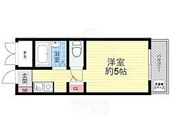 フレアコート ワンルームの間取図画像