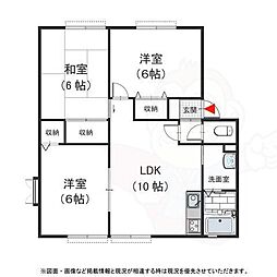 ピーチコート重松 3LDKの間取図画像