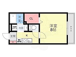 ハイツ・サンビエラ 1Kの間取図画像