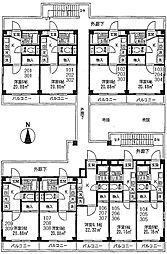 グリーンヒルマンション 1Kの間取図画像