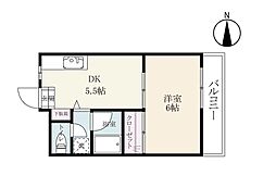 FOREST佐賀県庁前 3階1DKの間取り