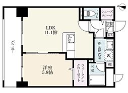 仮）サンライズビル 6階1LDKの間取り