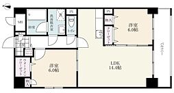 仮）サンライズビル 7階2LDKの間取り