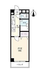 ジュネス山城 1Kの間取図画像