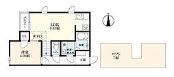 CB天神アルマ 1LDKの間取図画像