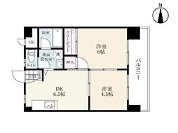 FOREST佐賀県庁前 2DKの間取図画像