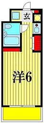 JR常磐線 馬橋駅 徒歩5分の賃貸マンション 13階ワンルームの間取り