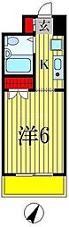 JR常磐線 松戸駅 徒歩8分の賃貸マンション 3階1Kの間取り