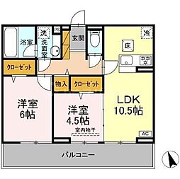 間取図画像 2LDK