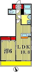 アルト大谷口 1LDKの間取図画像