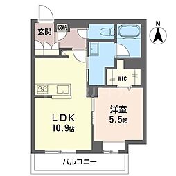 ハウス栄 1LDKの間取図画像