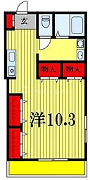 ラ・フェリーチェ 1Kの間取図画像