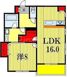 ラ・フェリーチェ 1LDKの間取図画像
