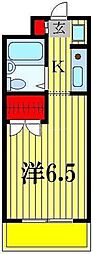 モンシャトー松戸成和2 ワンルームの間取図画像