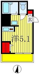 ラグジュアリーガーデン東松戸 ワンルームの間取図画像