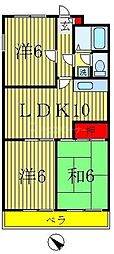 武蔵野レジデンス 3LDKの間取図画像