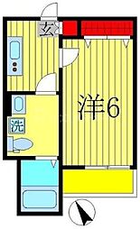 ベルメント陣屋前C棟 1Kの間取図画像