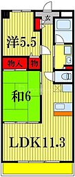 サウスコート・八柱 2LDKの間取図画像