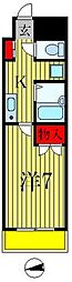 タウンコートサカエ 1Kの間取図画像