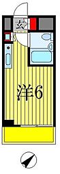 朝日松戸プラザ ワンルームの間取図画像