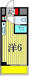 朝日松戸プラザ ワンルームの間取図画像