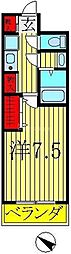 カレッジスクエア柏 1Kの間取図画像