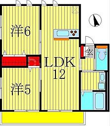 Clover2 2LDKの間取図画像