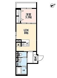 robot home 松戸新田(ロボットホーム マツドシンデン) 1LDKの間取図画像