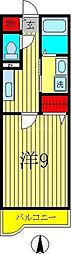 ルピナス 3階1Kの間取り