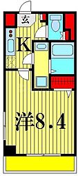 K RESIDENCE 柏 7階1Kの間取り