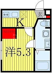 COZY NOOK 1階1Kの間取り