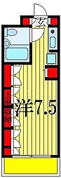 鎌ヶ谷ハイツ 2階ワンルームの間取り